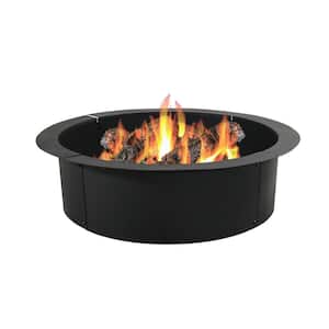 30 in. Dia Round Steel Wood Burning Fire Pit Rim Liner