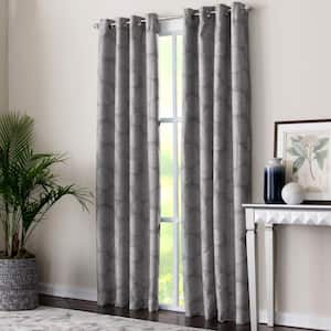 Mandera 50 in. W x 63 in. L Polyester Room Darkening Window Panel in Grey