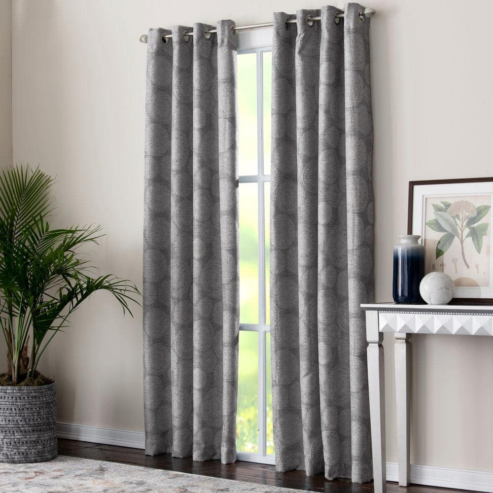 Mandera 50 in. W x 95 in. L Polyester Room Darkening Window Panel in Grey price history on PriceWatchPro