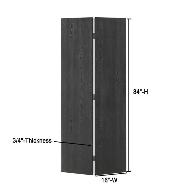 CALHOME 32 in. x 84 in. x 3/4 in. Thickness Hollow Core Black