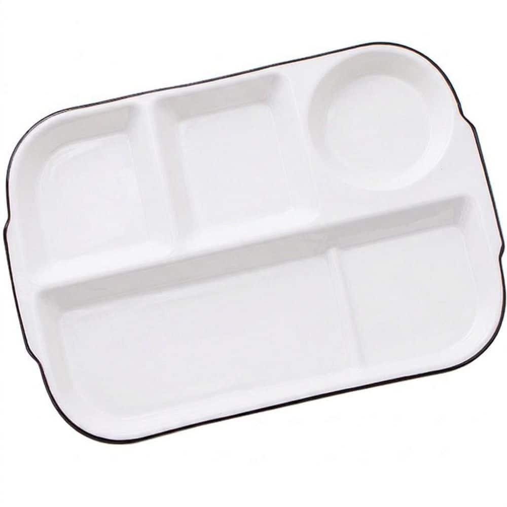 12 In. White Ceramic Divided Dinner Plate with 4 Compartments for Portion Control Microwave Safe Dishes price history on PriceWatchPro
