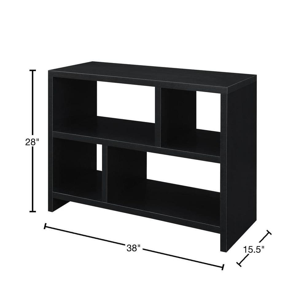 Northfield Modern Black 3-Tier Console Bookcase