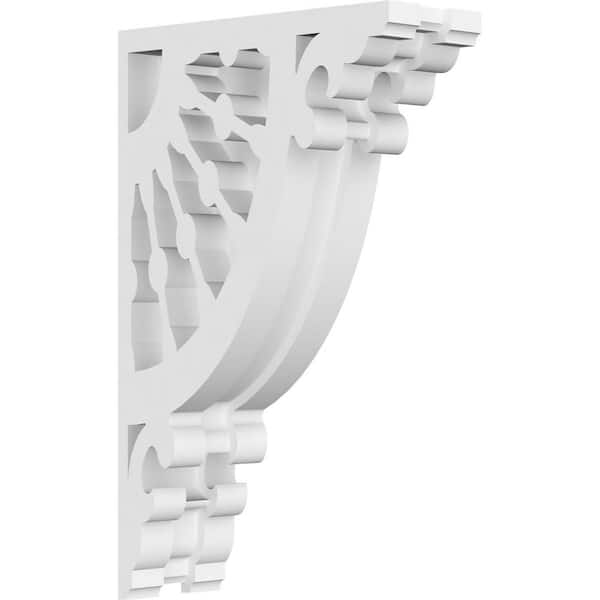 Ekena Millwork 1-7/8 in. x 8 in. x 5 in. PVC Wagon Wheel Corbel
