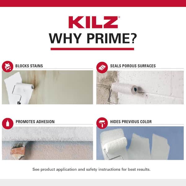 KILZ PREMIUM 1 Qt. White Interior/Exterior Primer, Heavy-Duty High