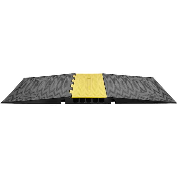 45 in. x 31.5 in. Cable Protector Ramp 3.75 ft. 22000 lbs. Load Raceway Cord Cover Conduit ADA Compliant 5 Channel