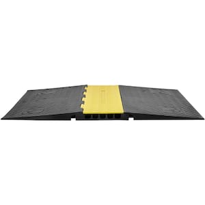 45 in. x 31.5 in. Cable Protector Ramp 3. 75ft. 22000 lbs. Load Raceway Cord Cover Conduit ADA Compliant 5 Channel