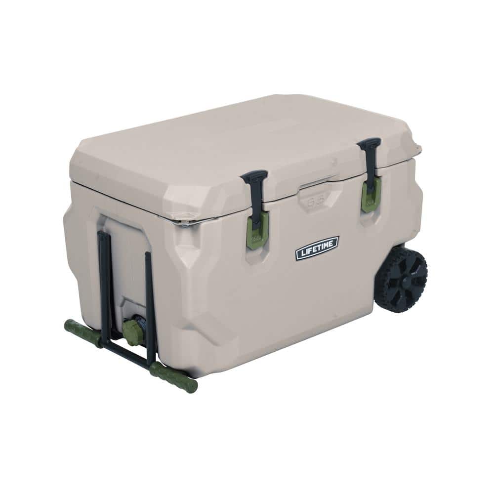 Black 65 Quart Bear Resistant Wheeled Cooler with Hardsided Exterior