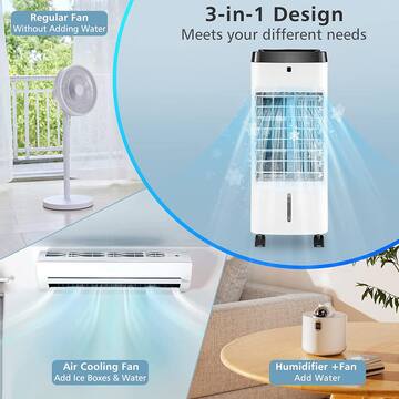 8,000 BTU Portable Air Conditioner Cools 200 Sq. Ft. with Humidifier in White