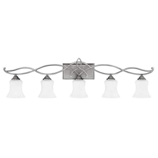 HINKLEY - Brooke 41.5 in. 5 Light Antique Nickel Vanity Light