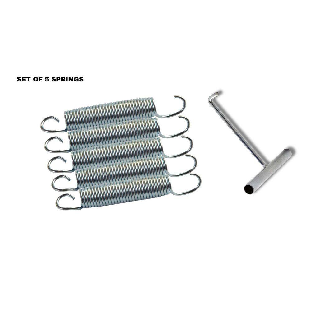 6-inch Silver Alloy Steel Trampoline Springs Set of 5