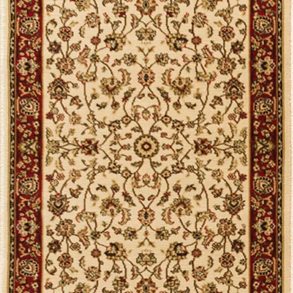 Natco Sapphire Sarouk Ivory 26 in. x Your Choice Length Stair Runner Rug