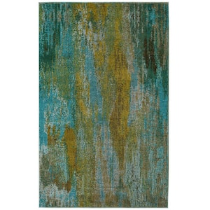 Jardin Lilly Turquoise 5' 0 x 8' 0 Area Rug