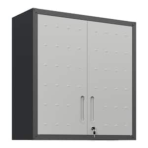 29.52 in. W x 11.81 in. D x 30.31 in. H Heavy-Duty Steel Wall Garage Cabinet, Tool Storage Cabinet in Gray