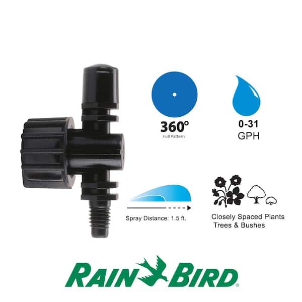 0-31 Gallons Per Hour 0-360° Pattern Threaded Micro Sprays (2-Pack)
