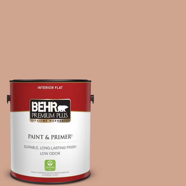 BEHR PREMIUM PLUS 1 gal. #230F-4 Autumn Malt Flat Low Odor Interior Paint & Primer