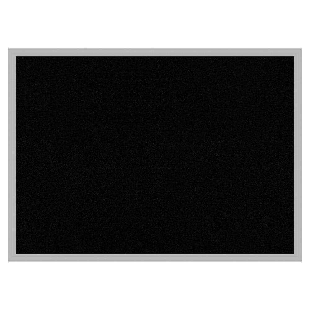 Amanti Art Hera Chrome Framed Black Corkboard 29 in. x 21 in. Bulletine ...