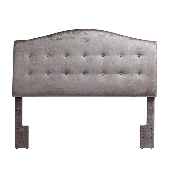 Inspirations by Broyhill Tufted Upholstered Queen Headboard in Pewter Suede