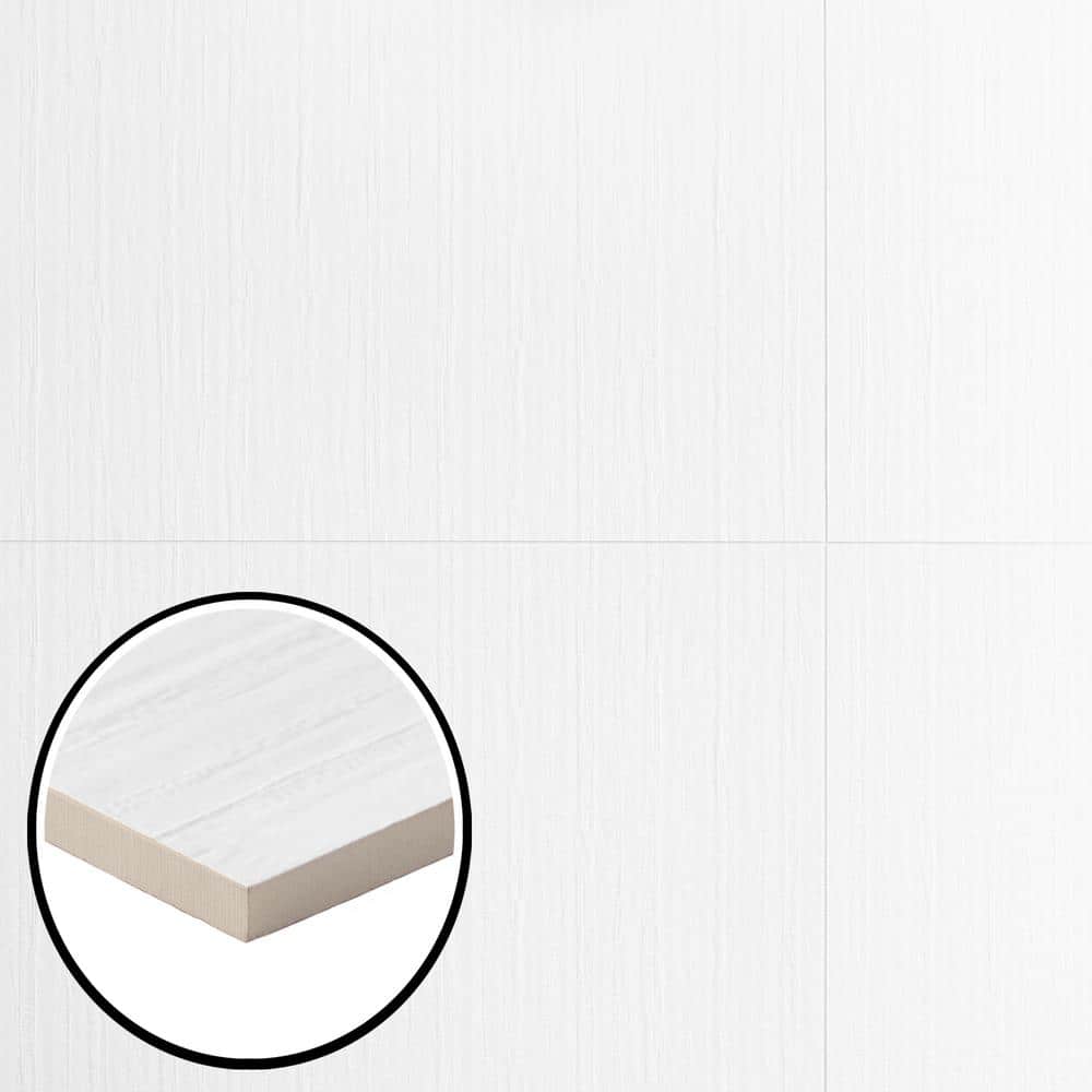 Angela Harris White Matte Ceramic Rectangular Wall Tile