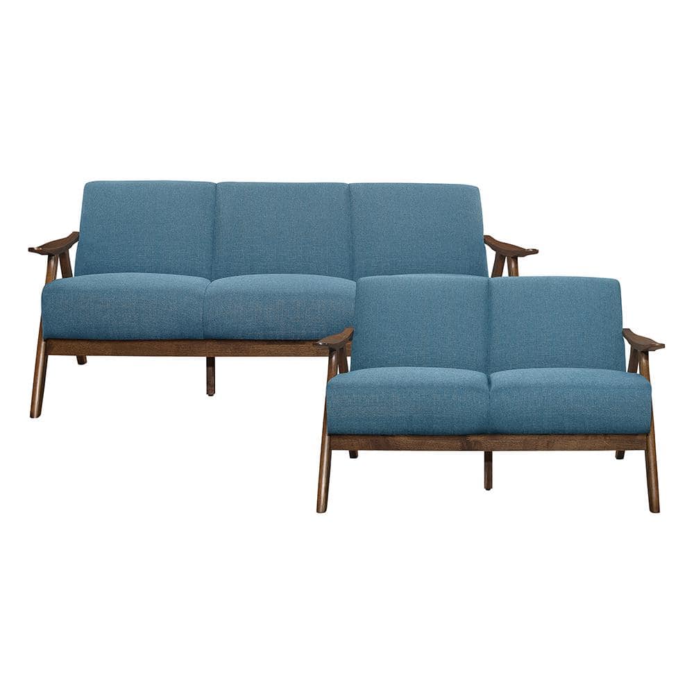 Ocala 73 in. W. Slope Arm Textured Fabric Rectangle 2-Piece Living Room Sof