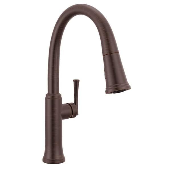 Eldridge Venetian Bronze 16.81 in. H Pull Down Sprayer Kitchen Faucet with 360 Degree Spout Swivel