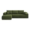 Allwex Verve 106 in. Wide Square Arm 2-Piece Modern Wool Fabric L-Shape Modular Sectional Sofa in Green with Left Chaise VerveL670