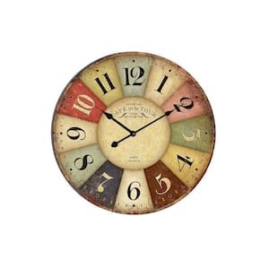 Multicolor Analog MDF Silent Wall Clock