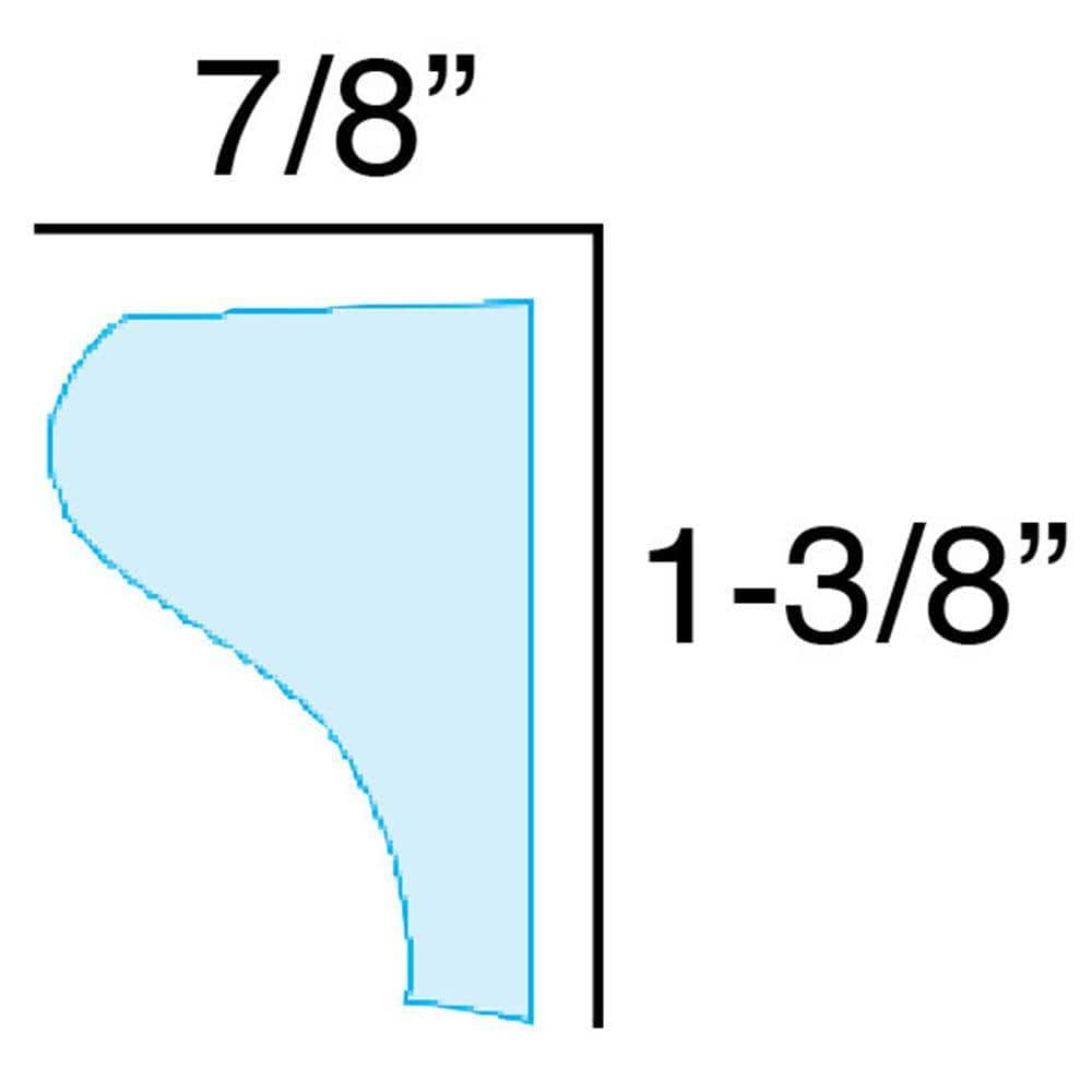 6-Inch White Recycled Polystyrene Leaf Panel Moulding