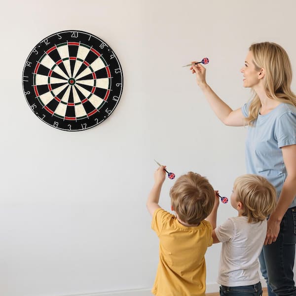 Dartboard - incl. 6x Steeltip darts - board: 45cm double sided playa Dartboard - incl. 6x Steeltip darts - board: 45cm double sided playa