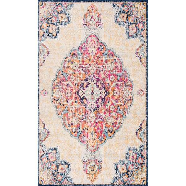 Artistry Door Mat Throw Rug, 20 X 34, Trellis Design, Soft