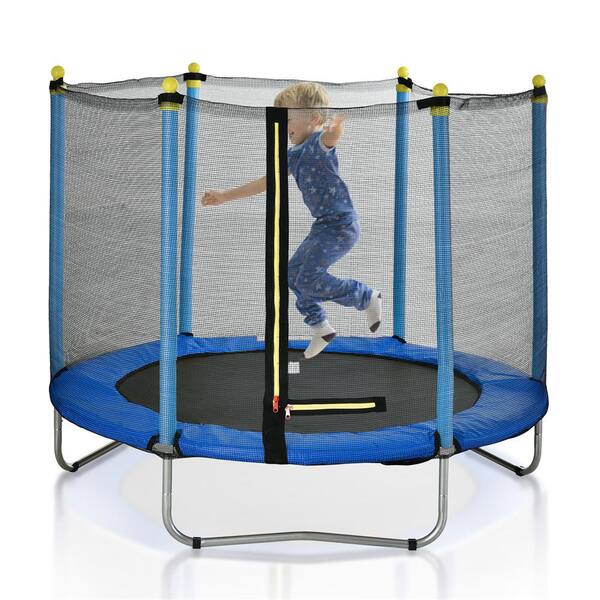Winado 60 in. Dia Mini Kids Trampoline, Blue