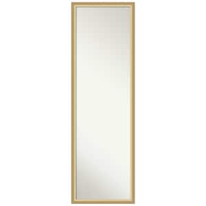 Florence Gold 15.75 in. x 49.75 in. Non-Beveled Casual Rectangle Framed Full Length on the Door Mirror in Gold