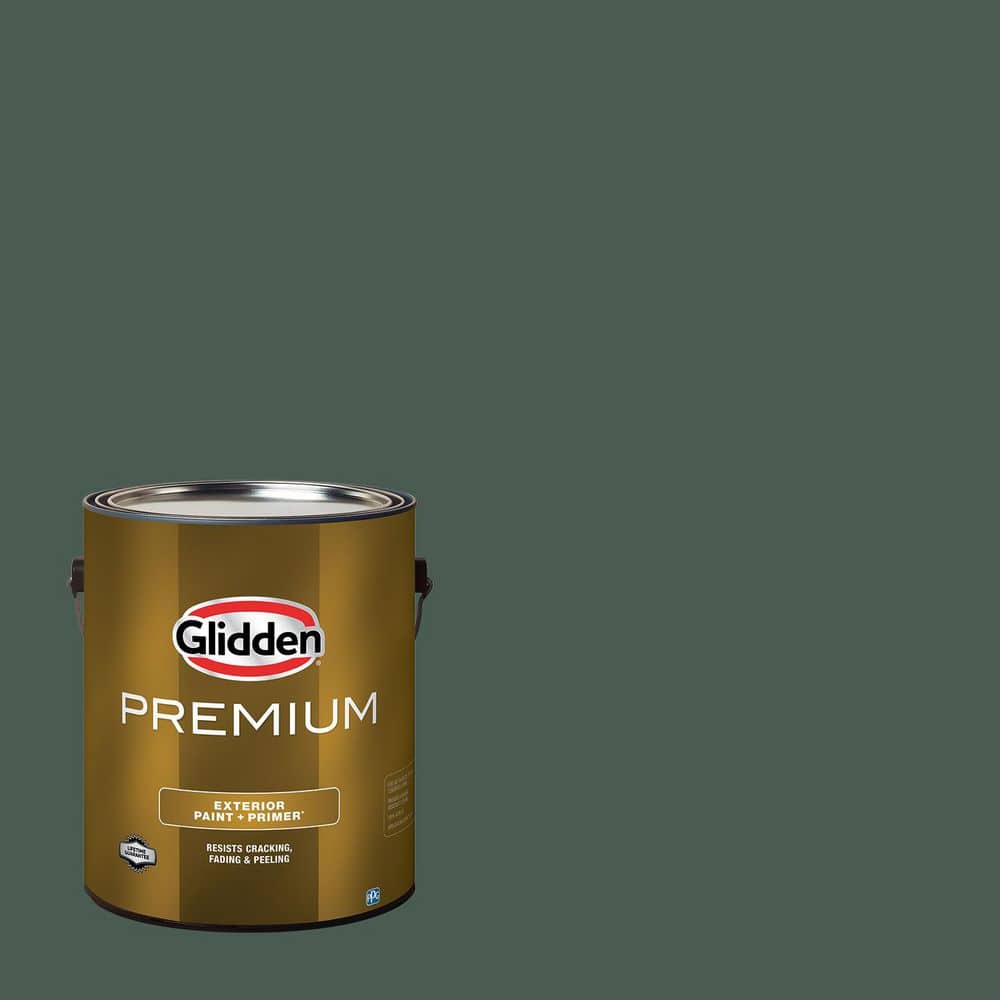 Glidden Premium 1 gal. PPG1136-7 Dark Green Velvet Flat Exterior