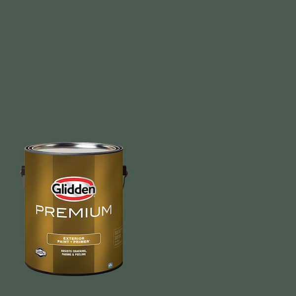 Glidden Premium 1 gal. PPG1136-7 Dark Green Velvet Flat Exterior