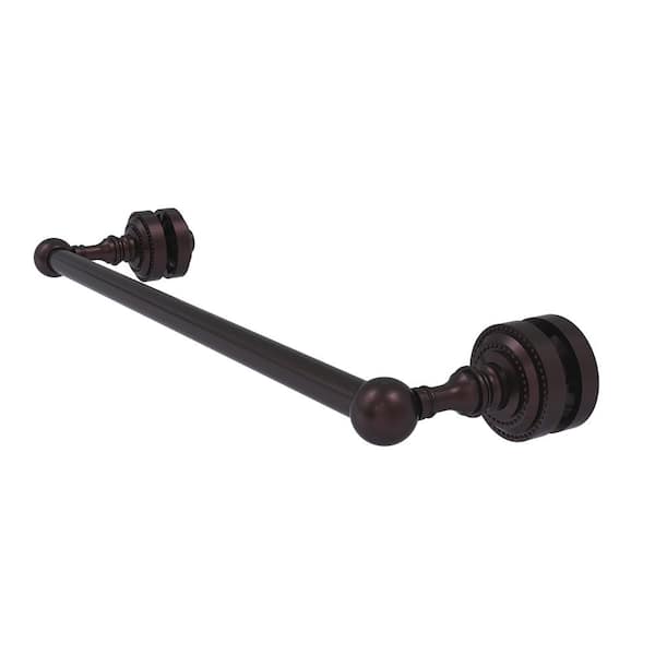 Allied Brass Dottingham Collection 24 in. Shower Door Towel Bar in Antique Bronze