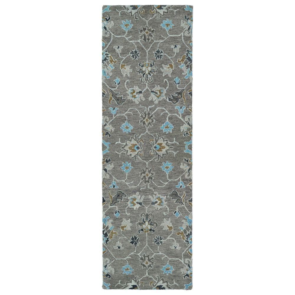 Kaleen Helena Grey 3 ft. x 8 ft. Runner Rug 320975268 The Home Depot