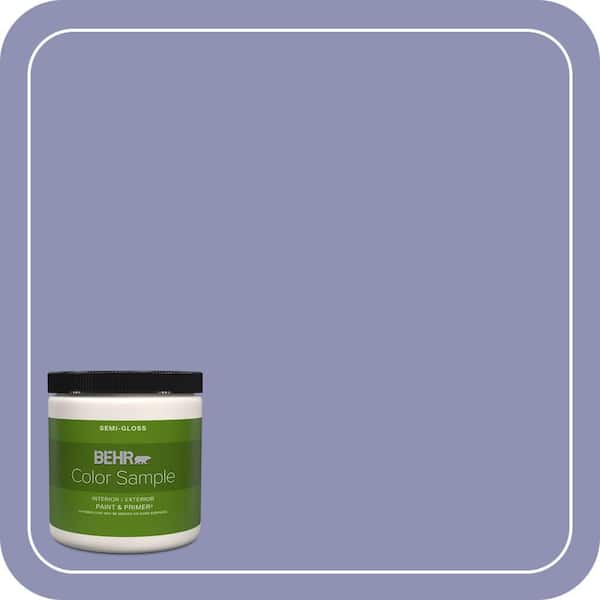 BEHR PREMIUM PLUS 8 oz. #630D-5 Wild Wisteria Semi-Gloss Interior/Exterior Paint & Primer Color Sample