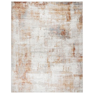 Alor Cheema Ivory 5 ft. x 7 ft. Abstract Indoor Area Rug