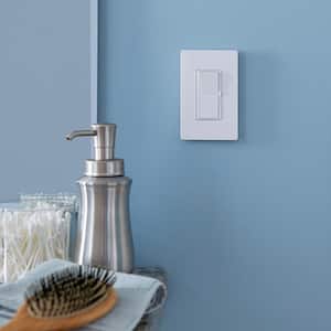 Claro 1 Gang Decorator/Rocker Wallplate, Gloss, White (1-Pack)