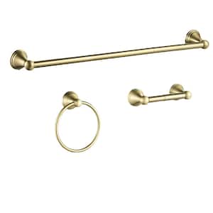 3 -Piece Bath Hardware Set with Included Mounting Hardware in Gold