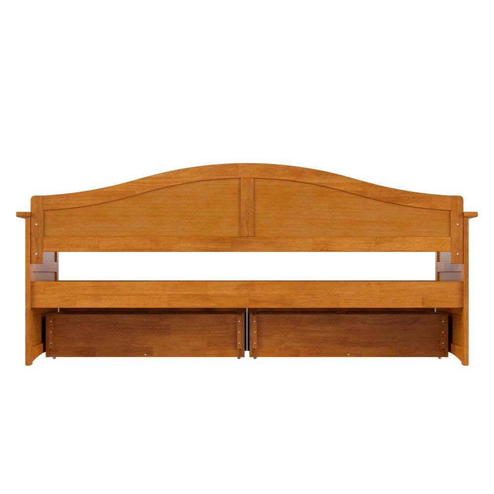 Acadia Walnut Twin Solid Wood Daybed with Set of 2-Bed Drawers - thumbnail 5
