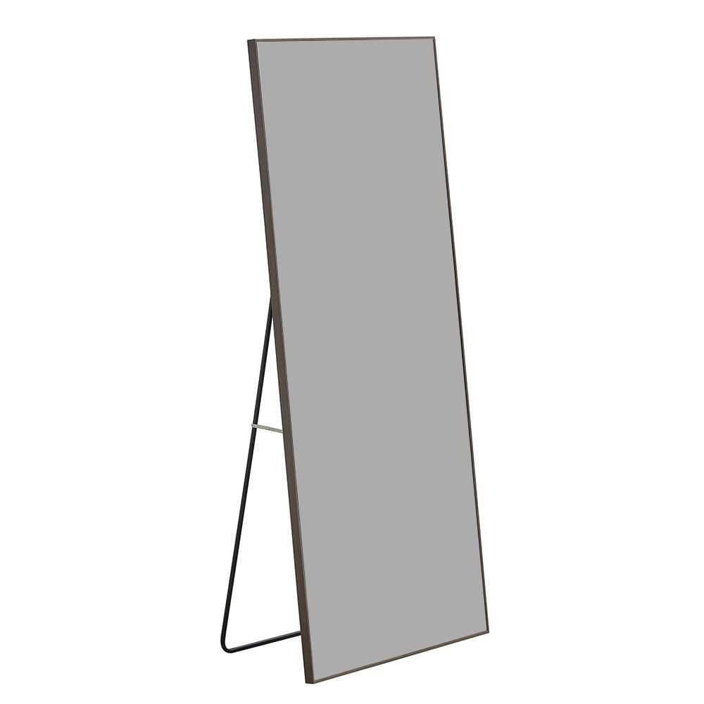 Gray 31.4 in. W x 71 in. H Modern Rectangle Glass Framed Mirror Wall Mirror