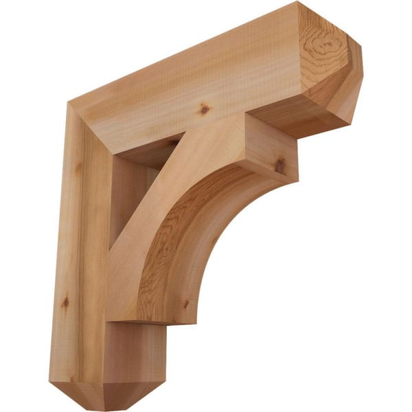 Ekena Millwork 5.5 in. x 24 in. x 24 in. Western Red Cedar Westlake Craftsman Smooth Bracket