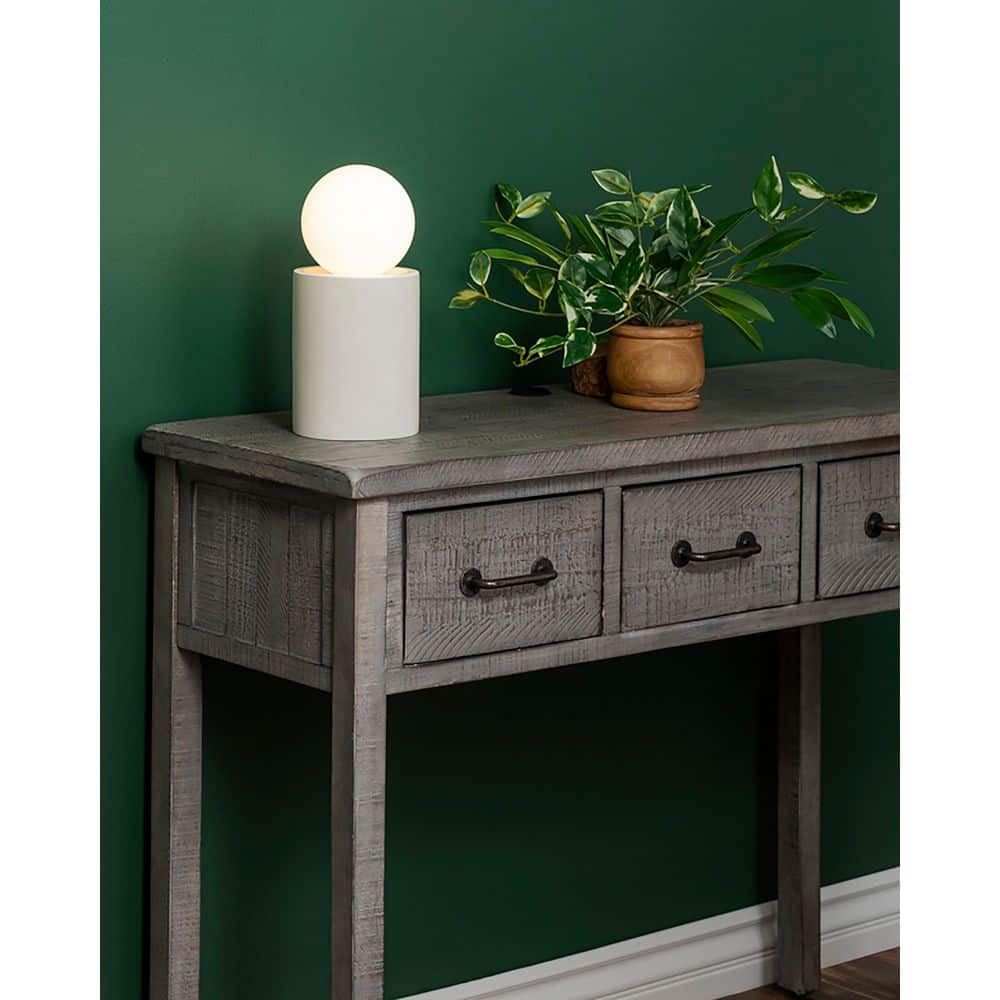 Short Pillar 11.5 in. Matte White Table Lamp price history on PriceWatchPro