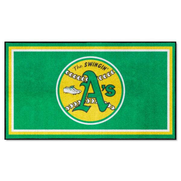 Fanmats Oakland Athletics 3ft. x 5ft. Plush Area Rug, Green