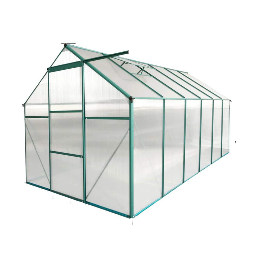 6 ft. D x12 ft. W x 6 ft. H Polycarbonate Greenhouse Raised Base and Anchor