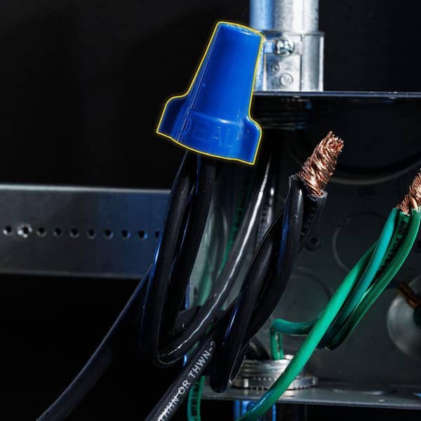 IDEAL Wing-Nut Wire Connector, 454 Blue, Bag of 25 30-454P - The