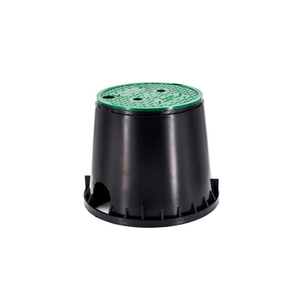 10 in. Round Irrigation Ground Valve Box & Lid Combo JD1000 - The Home ...