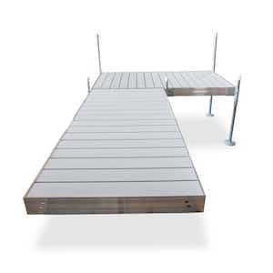 12 ft. L-Style Aluminum Frame with Aluminum Decking Platinum Series Complete Dock Package for Boat Dock Systems
