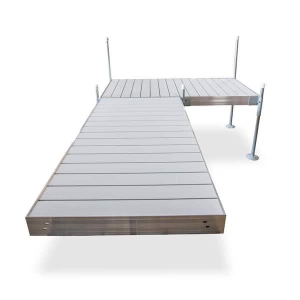 Tommy Docks 12 ft. L-Style Aluminum Frame with Aluminum Decking Platinum Series Complete Dock Package for Boat Dock Systems