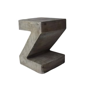 Light Gray Light-Weight Concrete Outdoor Side Table